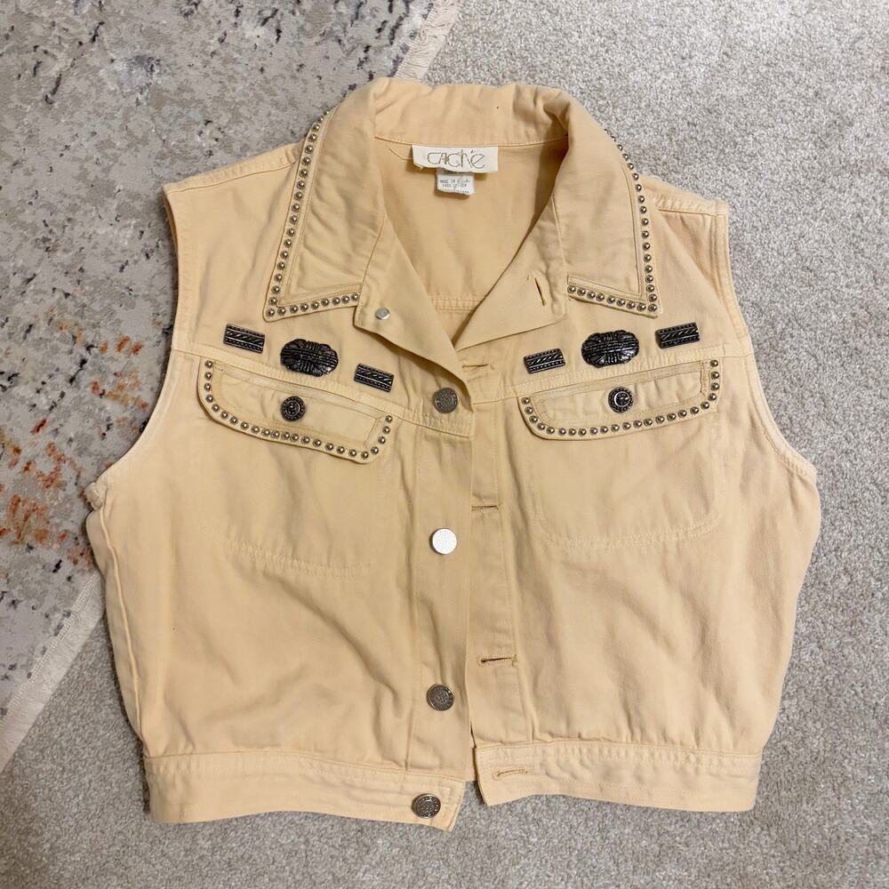 Vintage Cache Denim Western Style Vest